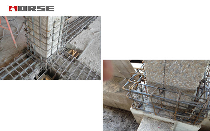 Reinforcement of frame column with enlarged section Reinforcement of frame column with enlarged section