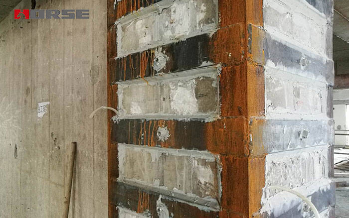 Steel jacketing of column Steel jacketing of column