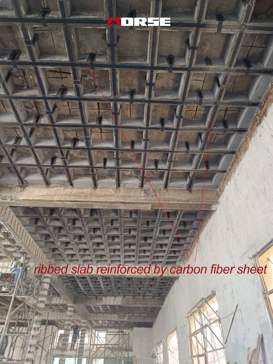 Carbon Fiber Strengthening Existing Concrete Structures Cause of New Large Equipments Added